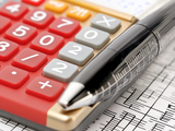 Calculator and pen
